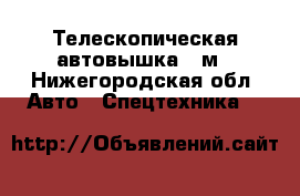 Телескопическая автовышка 17м - Нижегородская обл. Авто » Спецтехника   